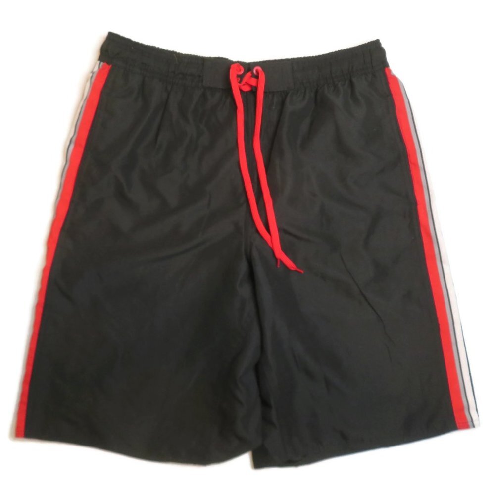 Burnside Board Shorts Men Medium Black Lined Swim Beach Travel Sun‎ Vacation